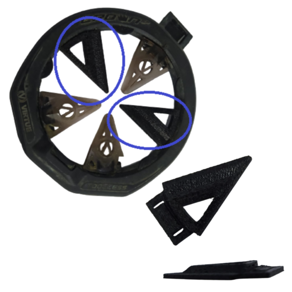 Crown Finger Virtue Spire 3, 4 e 5 (5 peças) Paintball