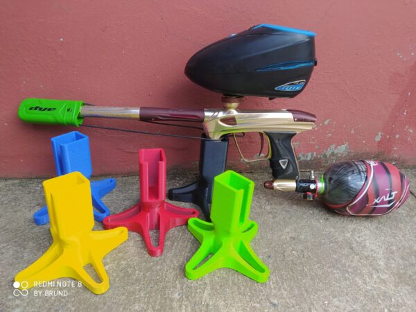 02 Suporte Apoio De Mesa Individual Para Marcador De Paintball